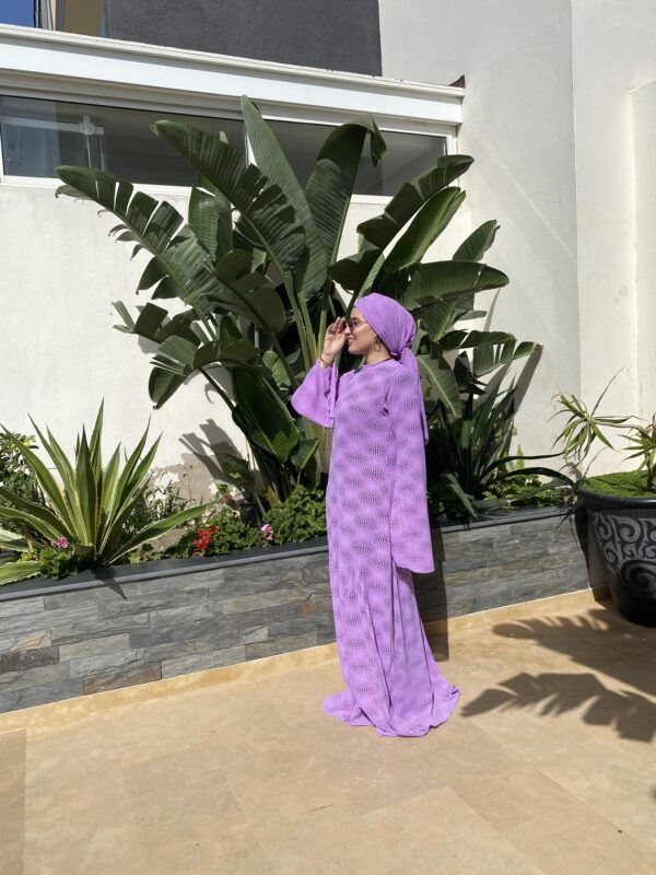 Robe longue de plage mauve – Image 2