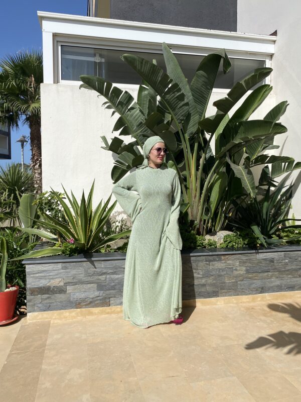 Robe longue de plage verte pastel - Image 2