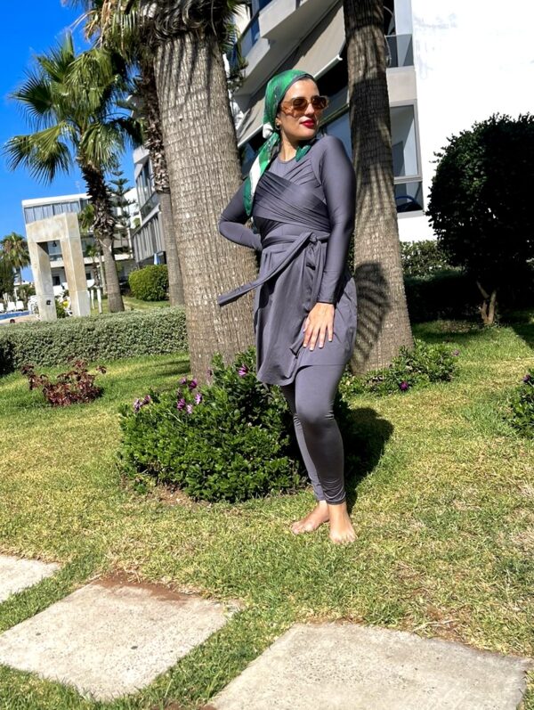 Burkini avec des manches Gris ardoise